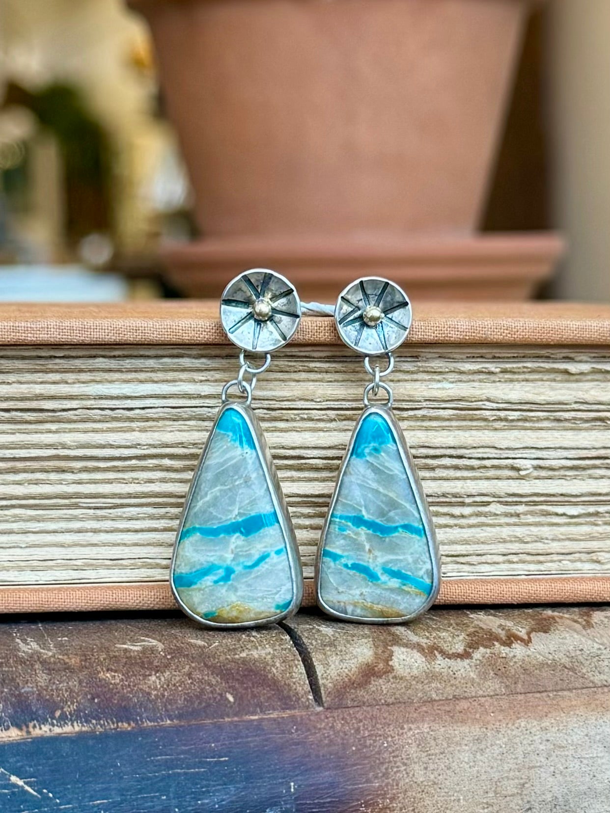 Royston Ribbon Turquoise Earrings