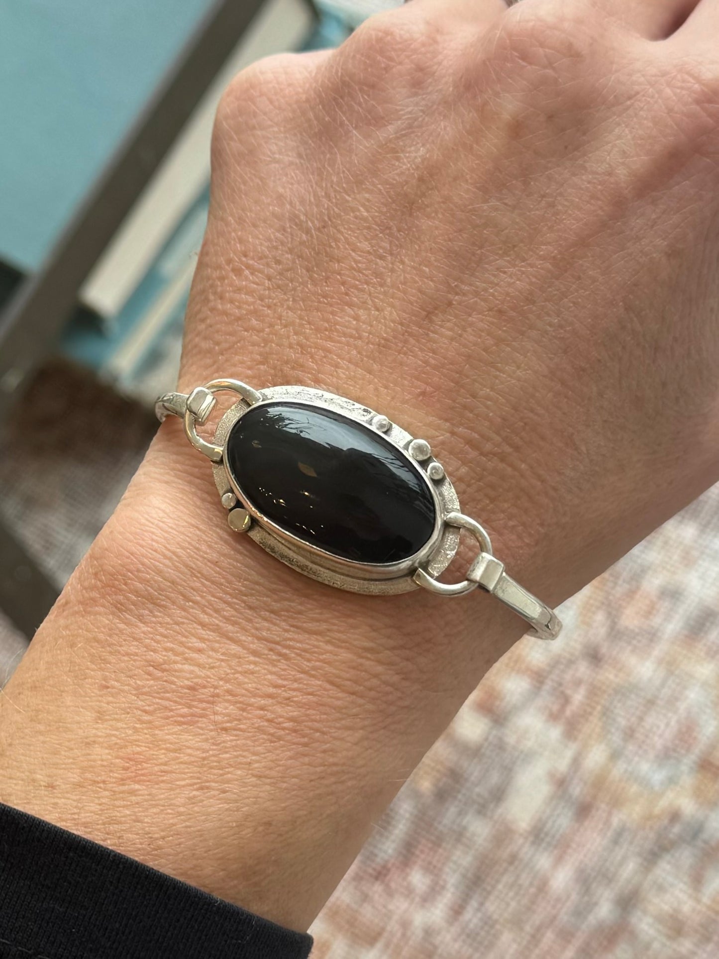 Rainbow Obsidian Tension Bracelet