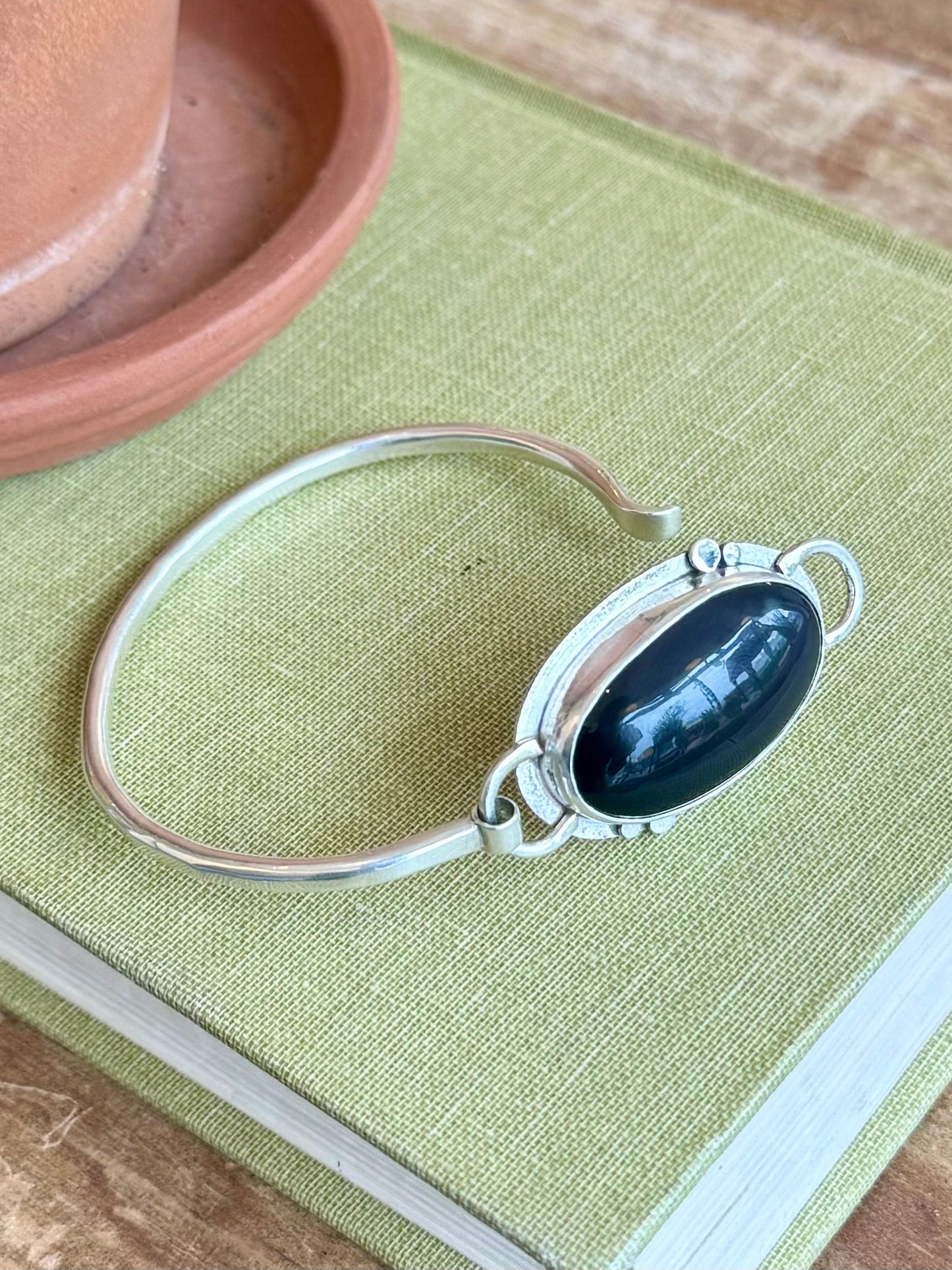 Rainbow Obsidian Tension Bracelet