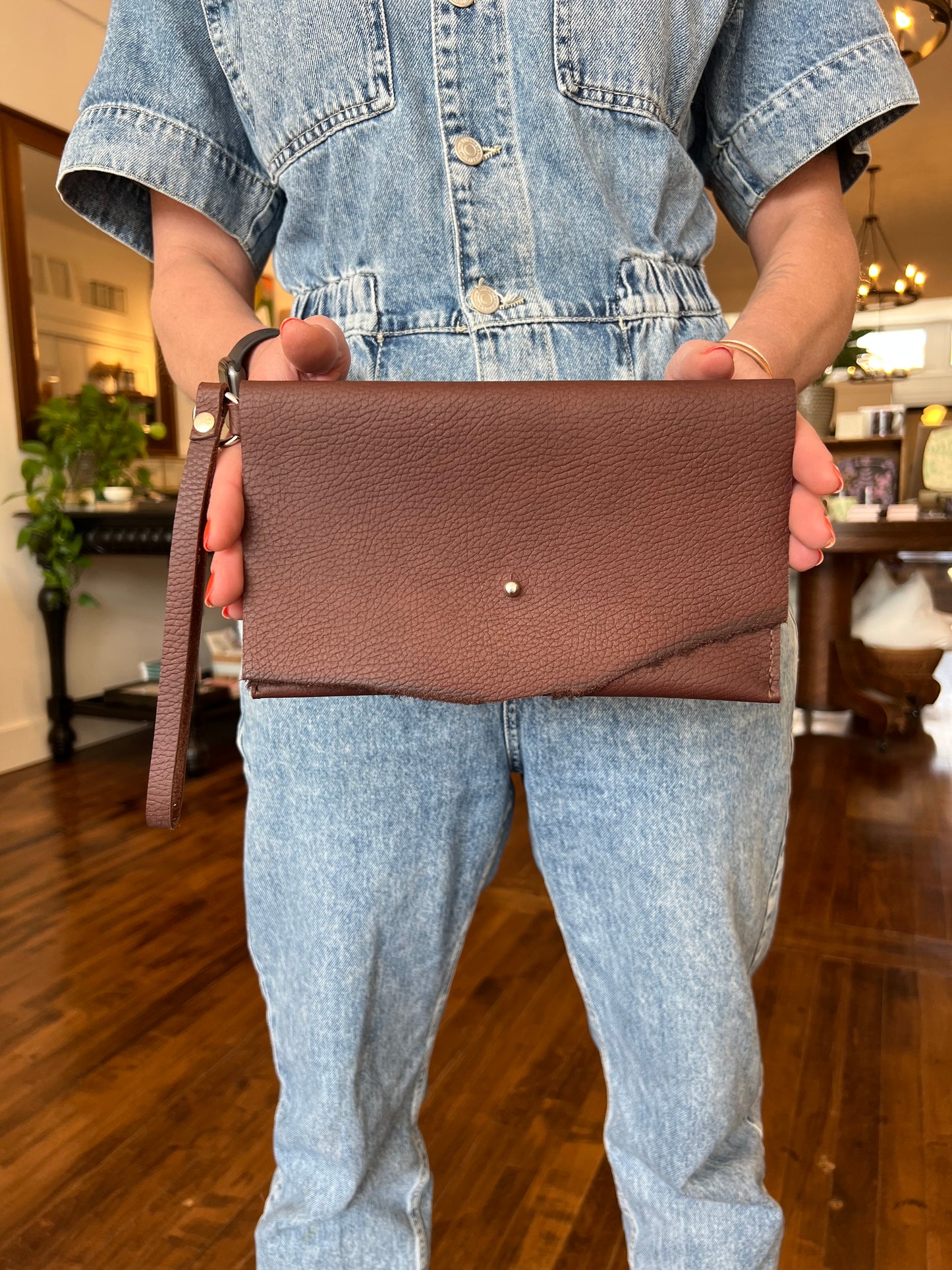 Wrapped Wristlet - Brown