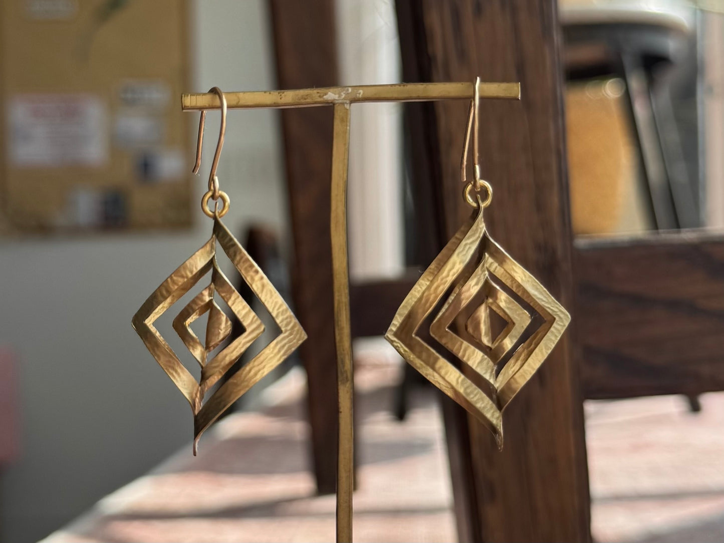 Brass Ornament Earrings