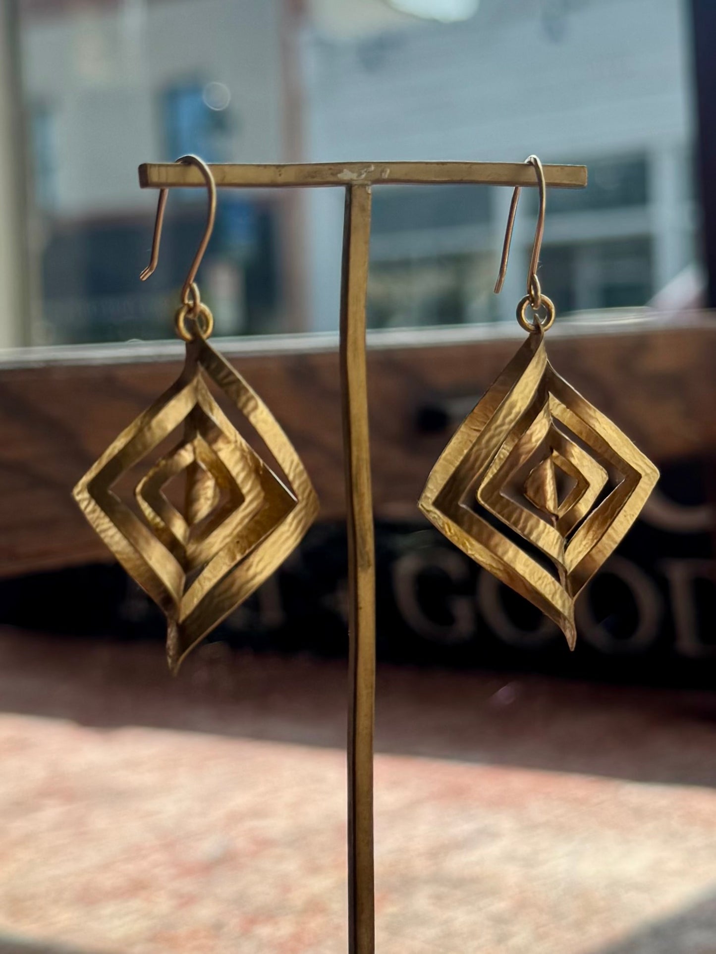 Brass Ornament Earrings