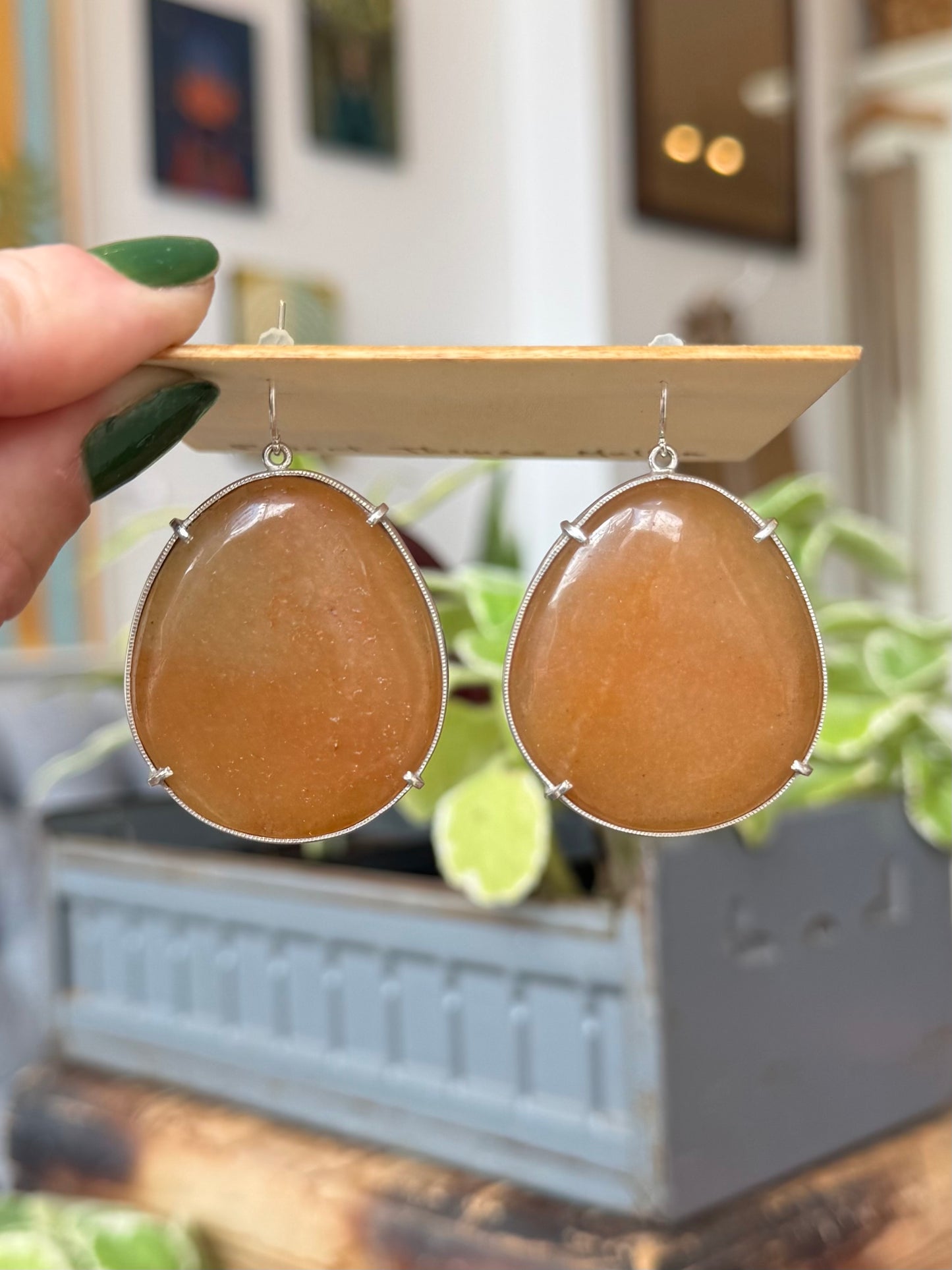 Honey Quartz Drop Earrings