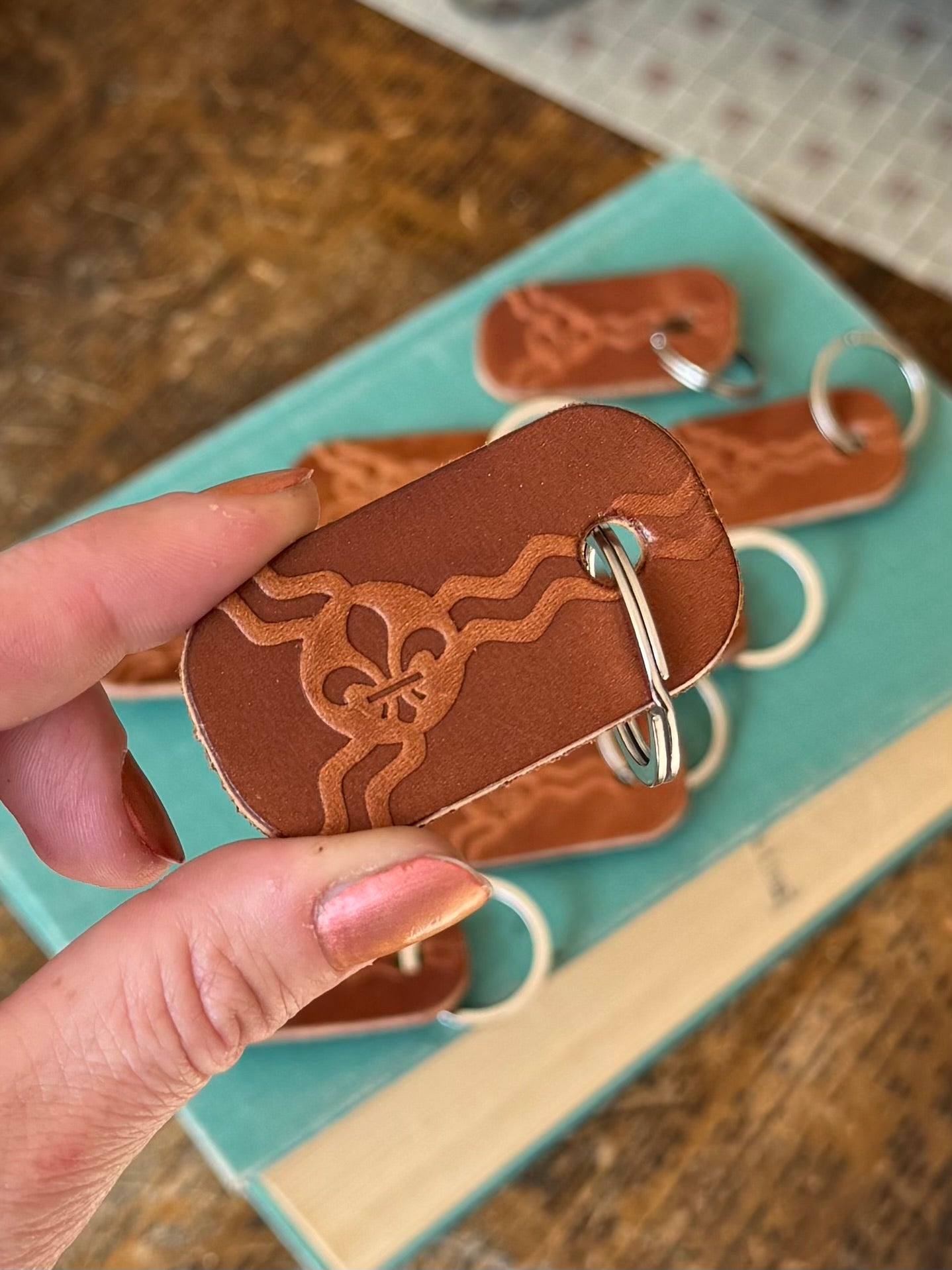 Leather Keytag - Brown