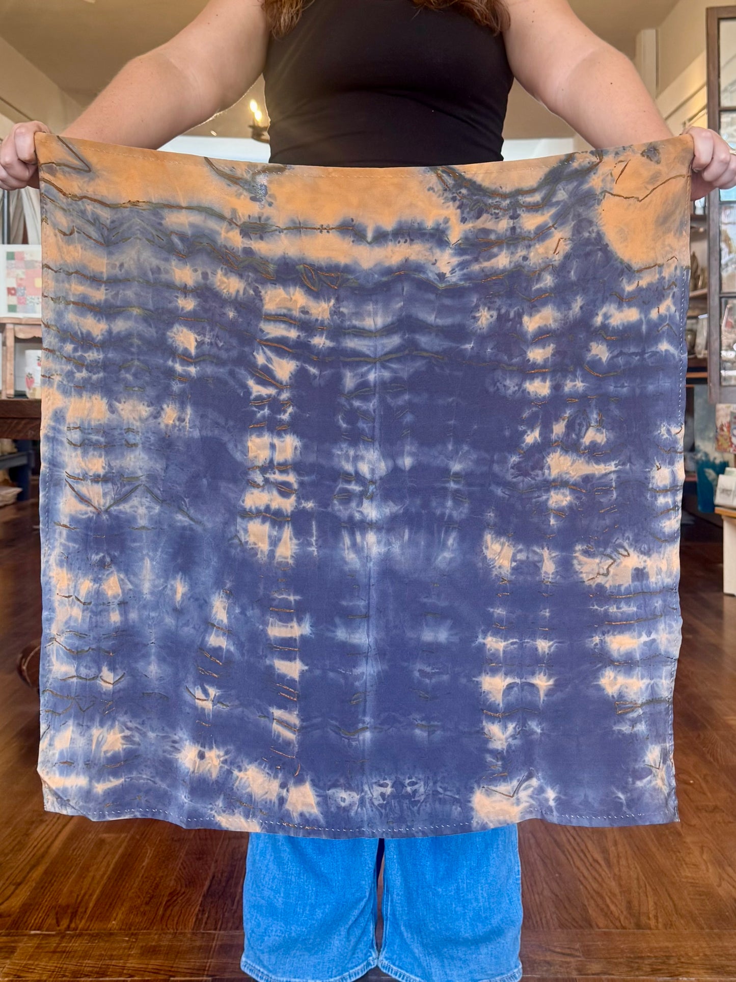 Silk Scarf - Pink and Blue