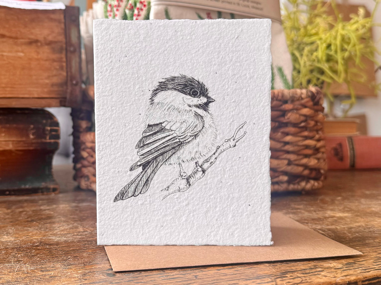 Plantable Chickadee Holiday Card