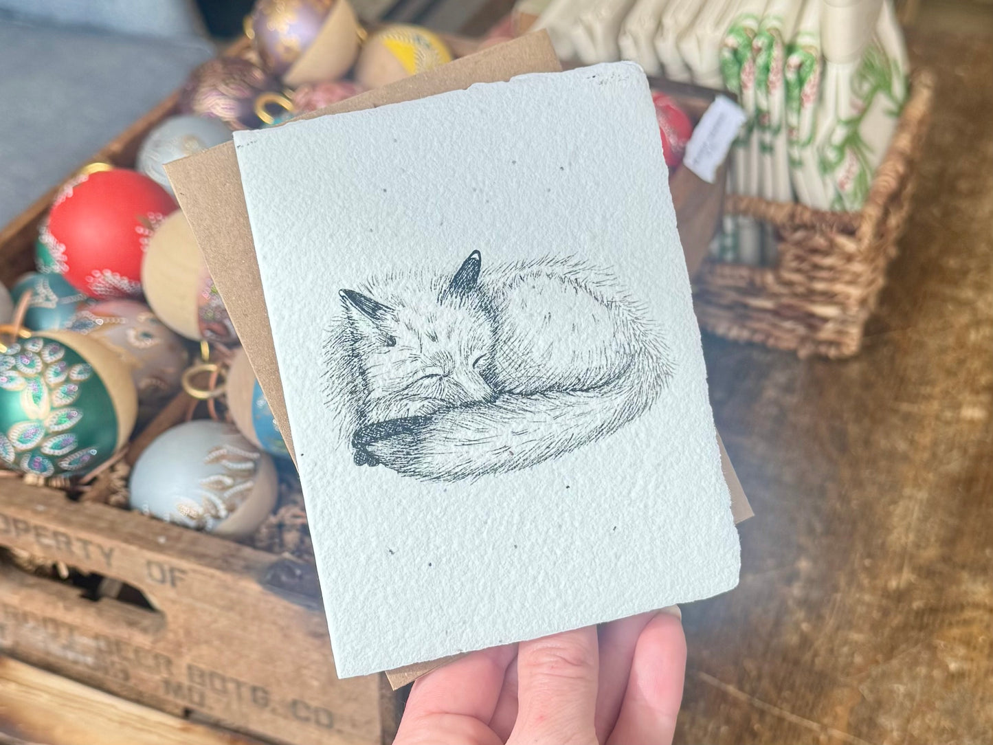 Plantable Fox Holiday Card