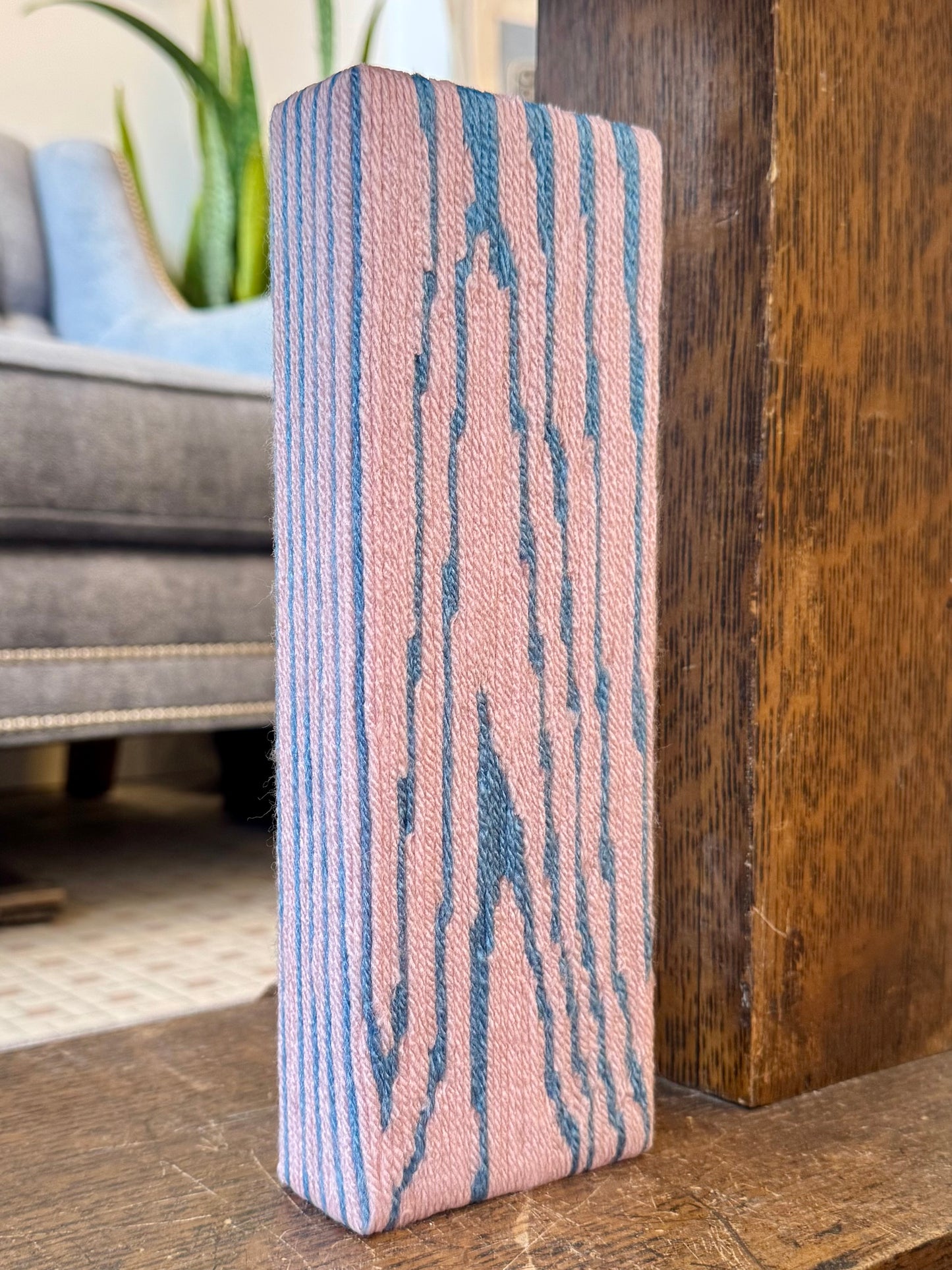 Block Print - Cornflower and Blush