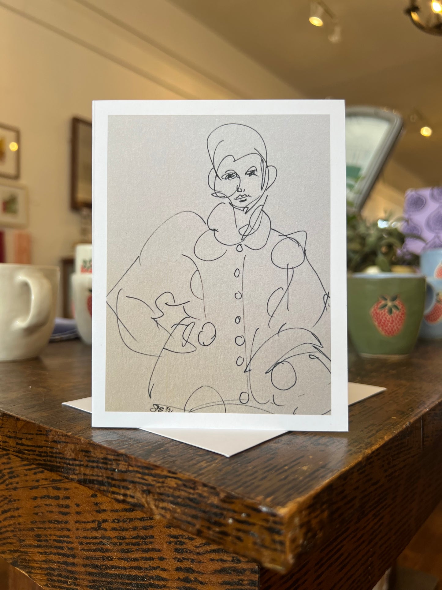 Dot Lady Greeting Card