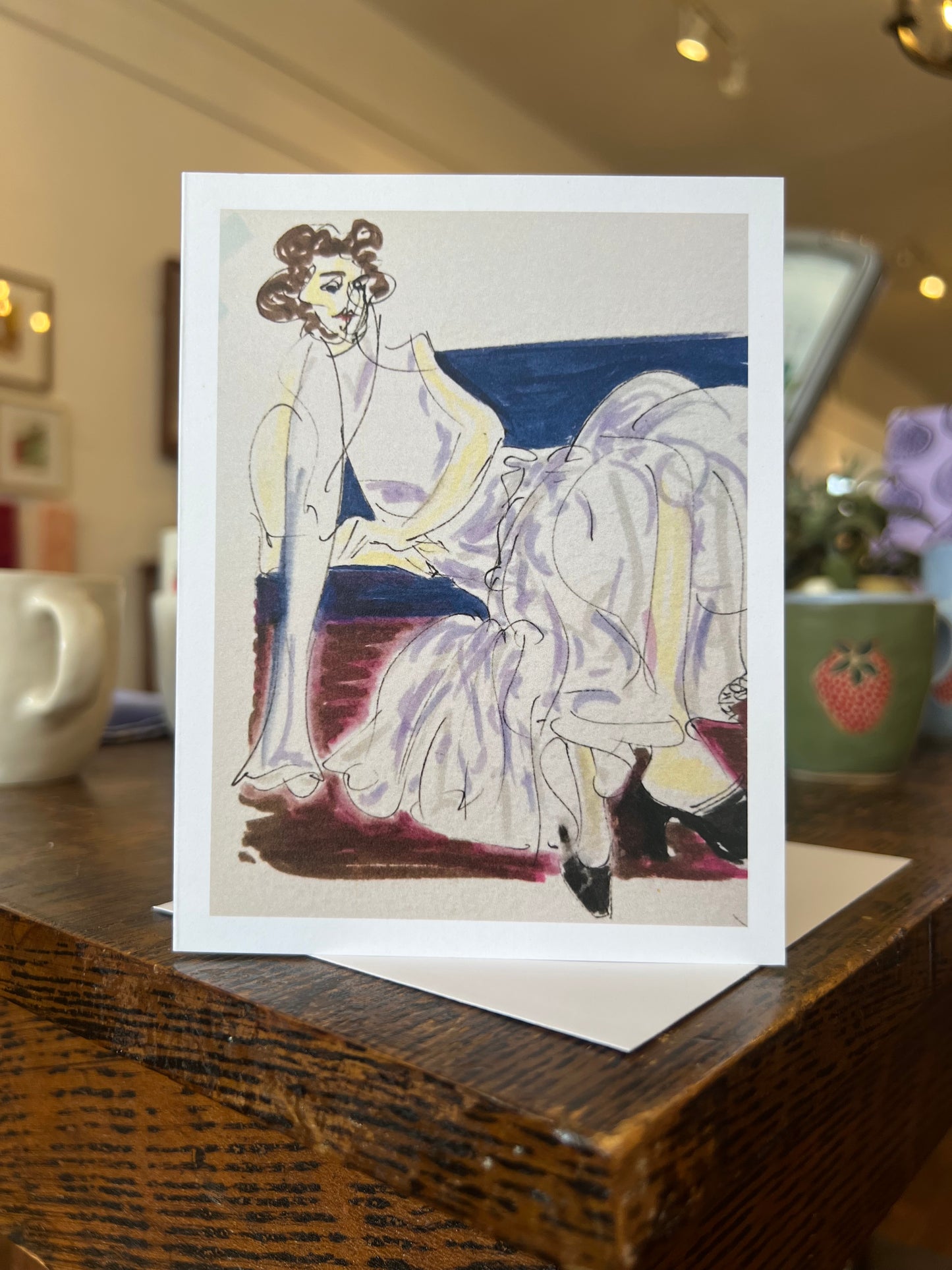 Silk Lady Greeting Card