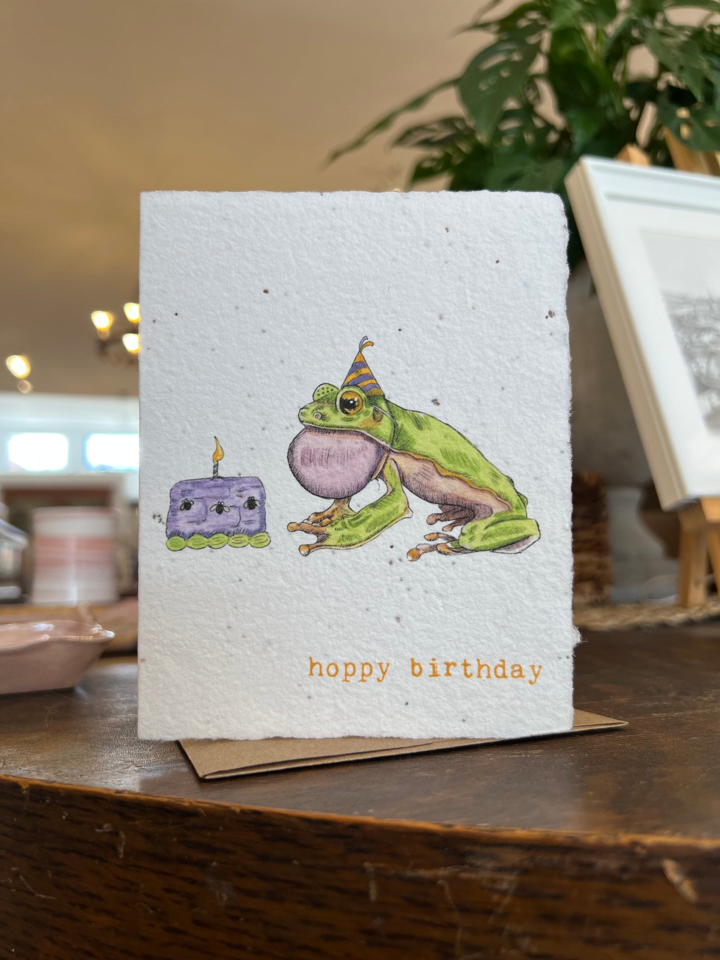 Plantable Hoppy Birthday Frog Card