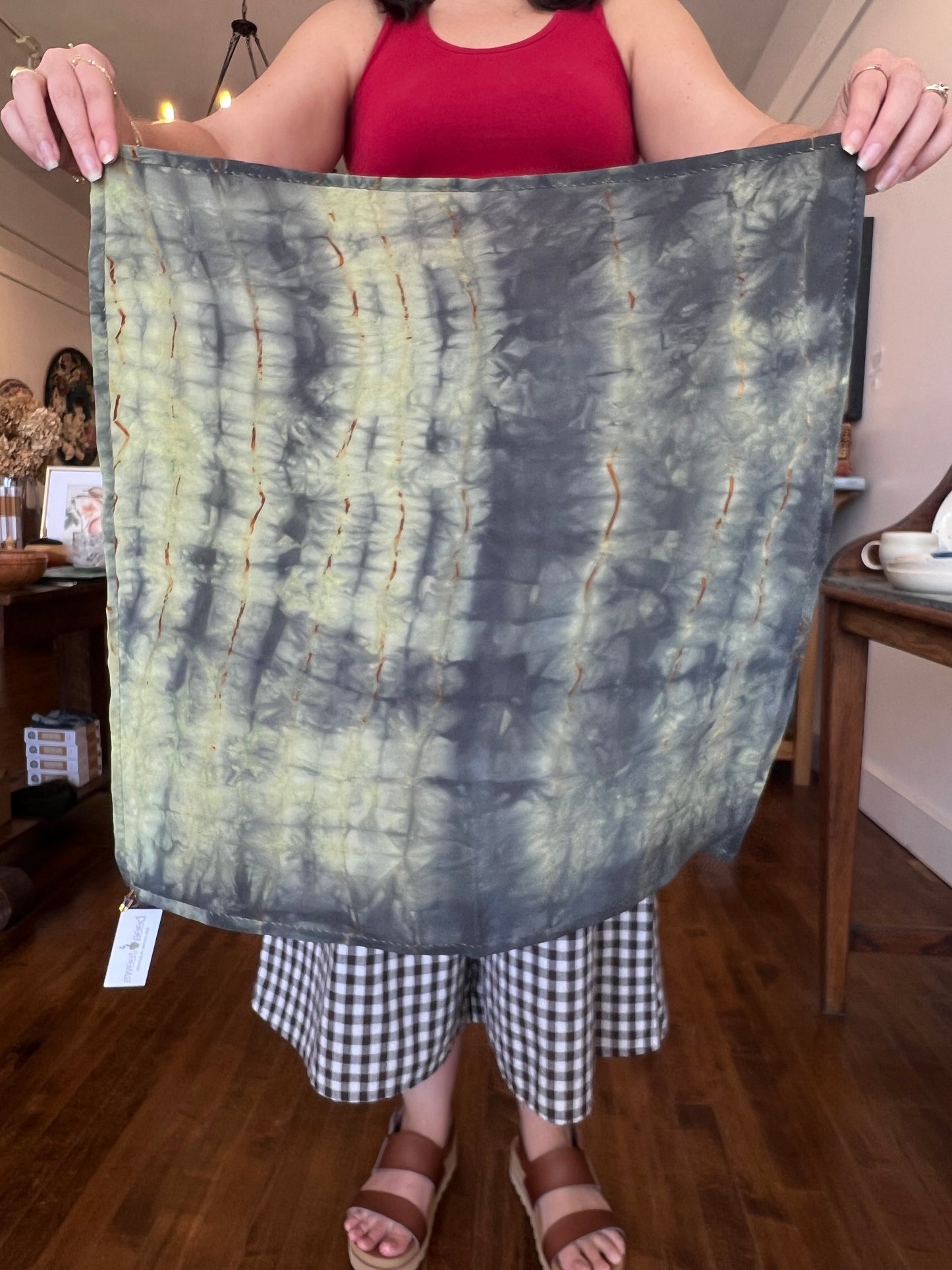 Silk Scarf - Blue and Green