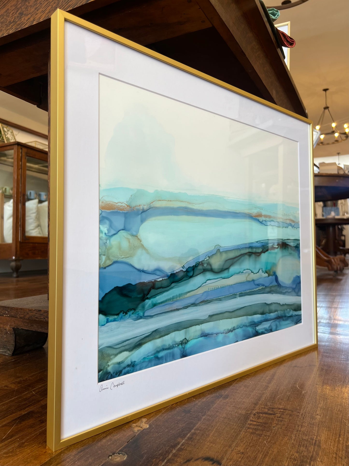 Alcohol Ink Large Seascape - Original Work