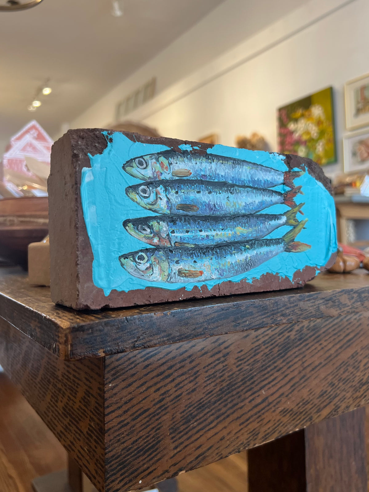 "4 Sardines on Blue" - Original Work