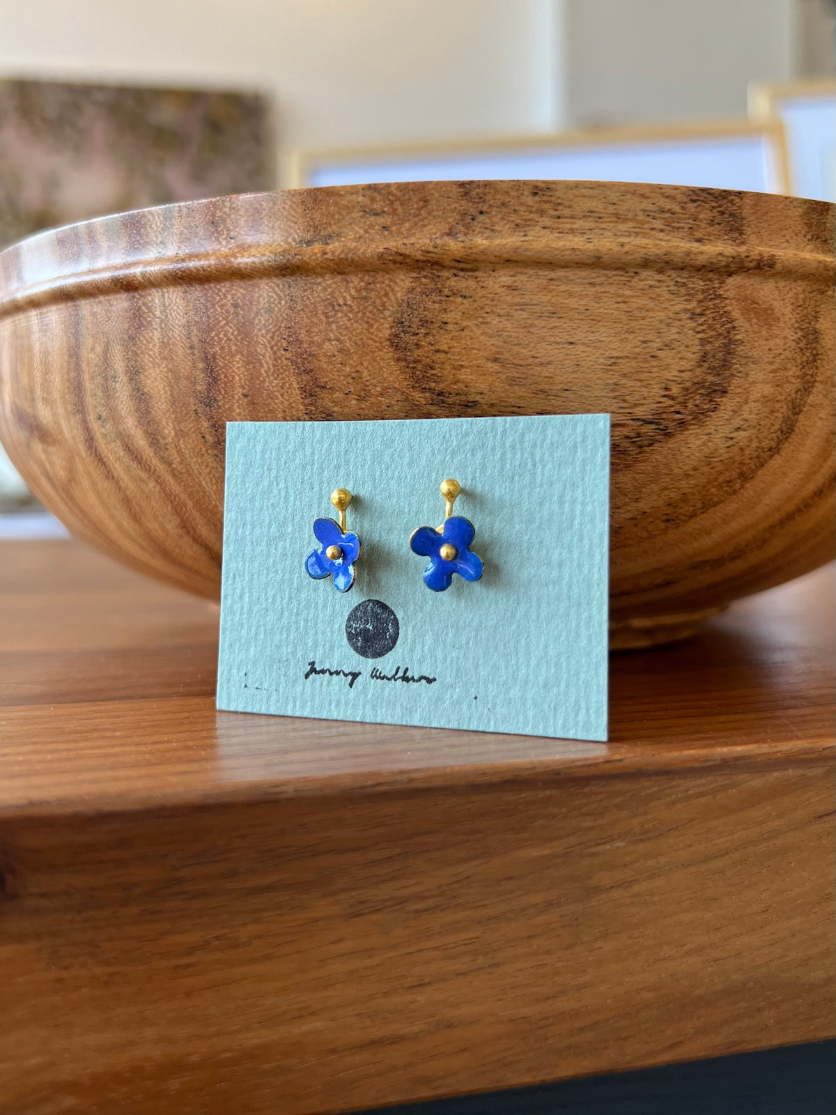 Rivet Stud Earrings - Cobalt