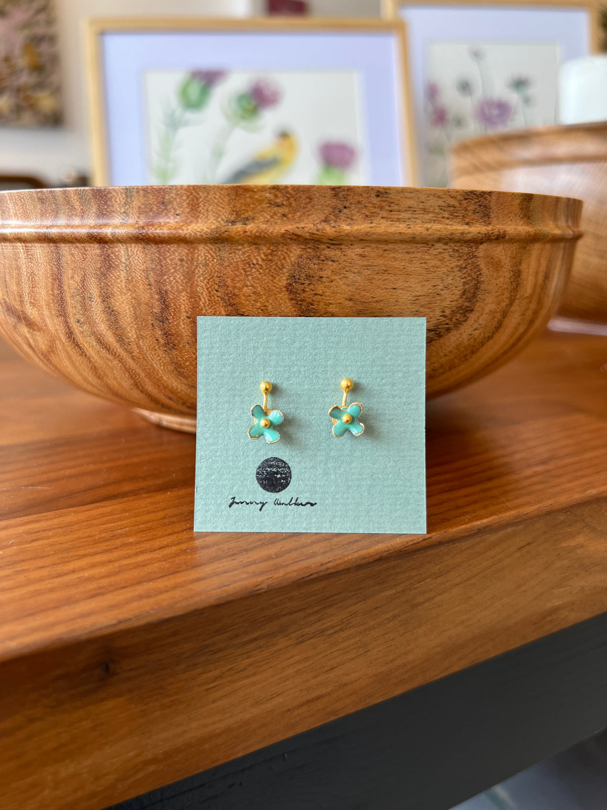 Rivet Stud Earrings - Turquoise