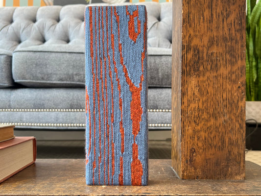 Block Print - Rust & Shiny Blue