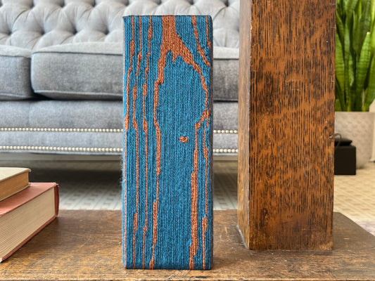 Block Print - Leather & Ocean