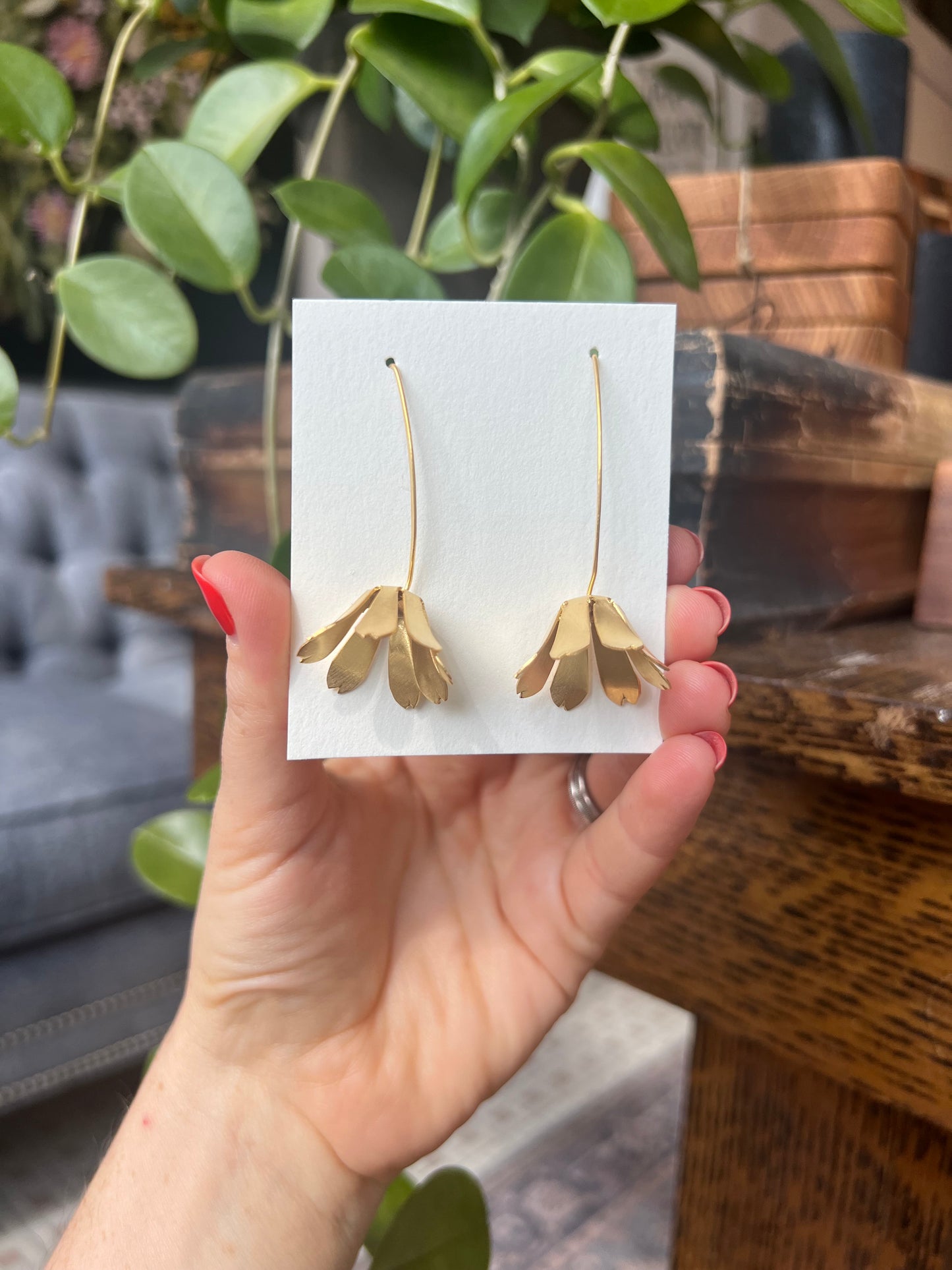 Single Chicory Bloom Earrings