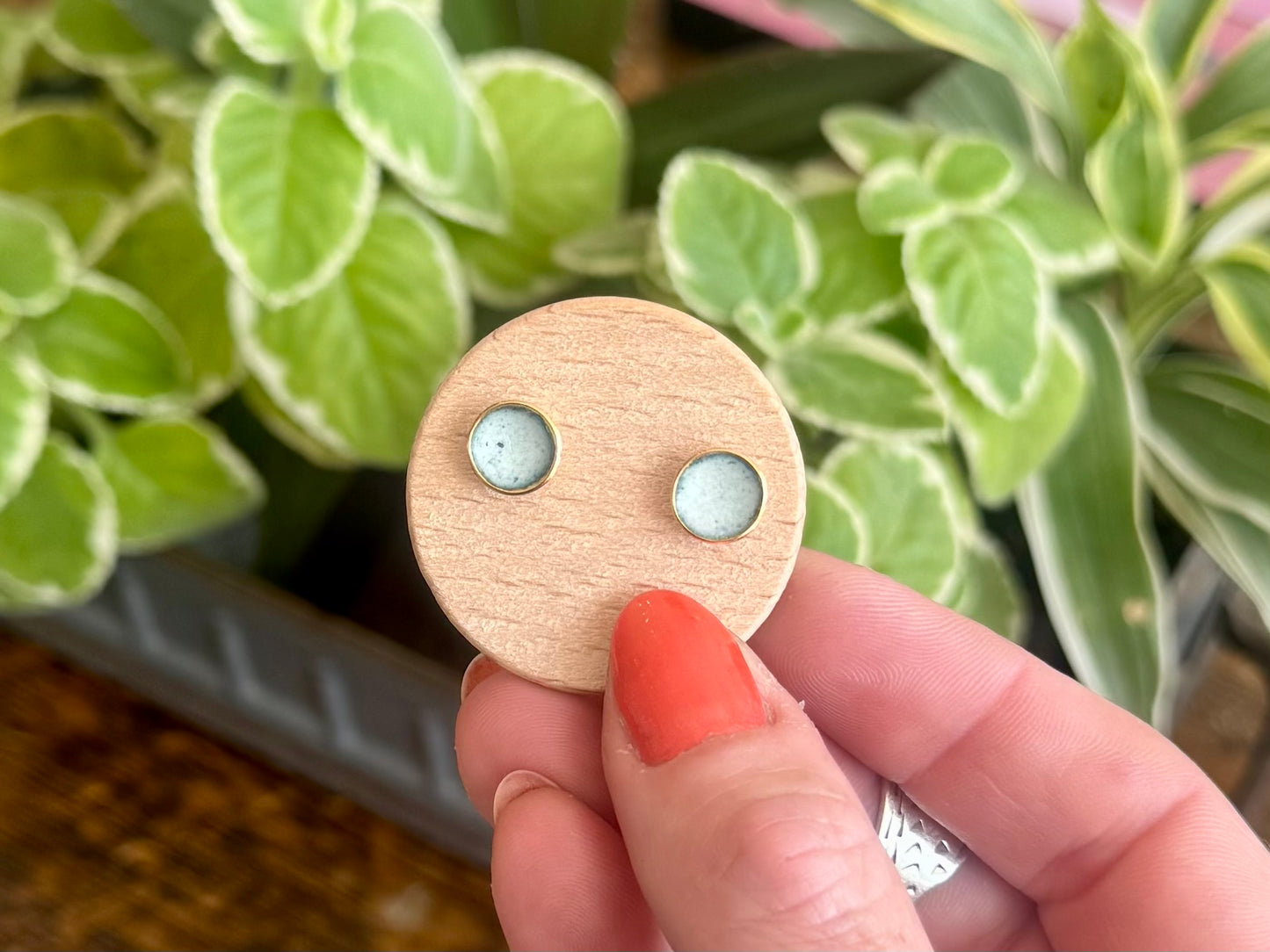 Mini Barnacle Stud - Powder Blue