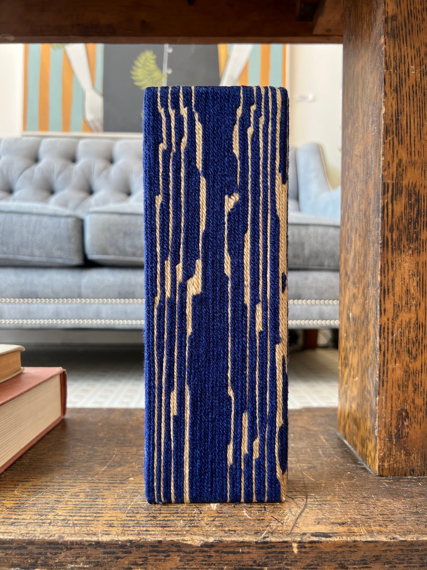 Block Print - Navy & Gold