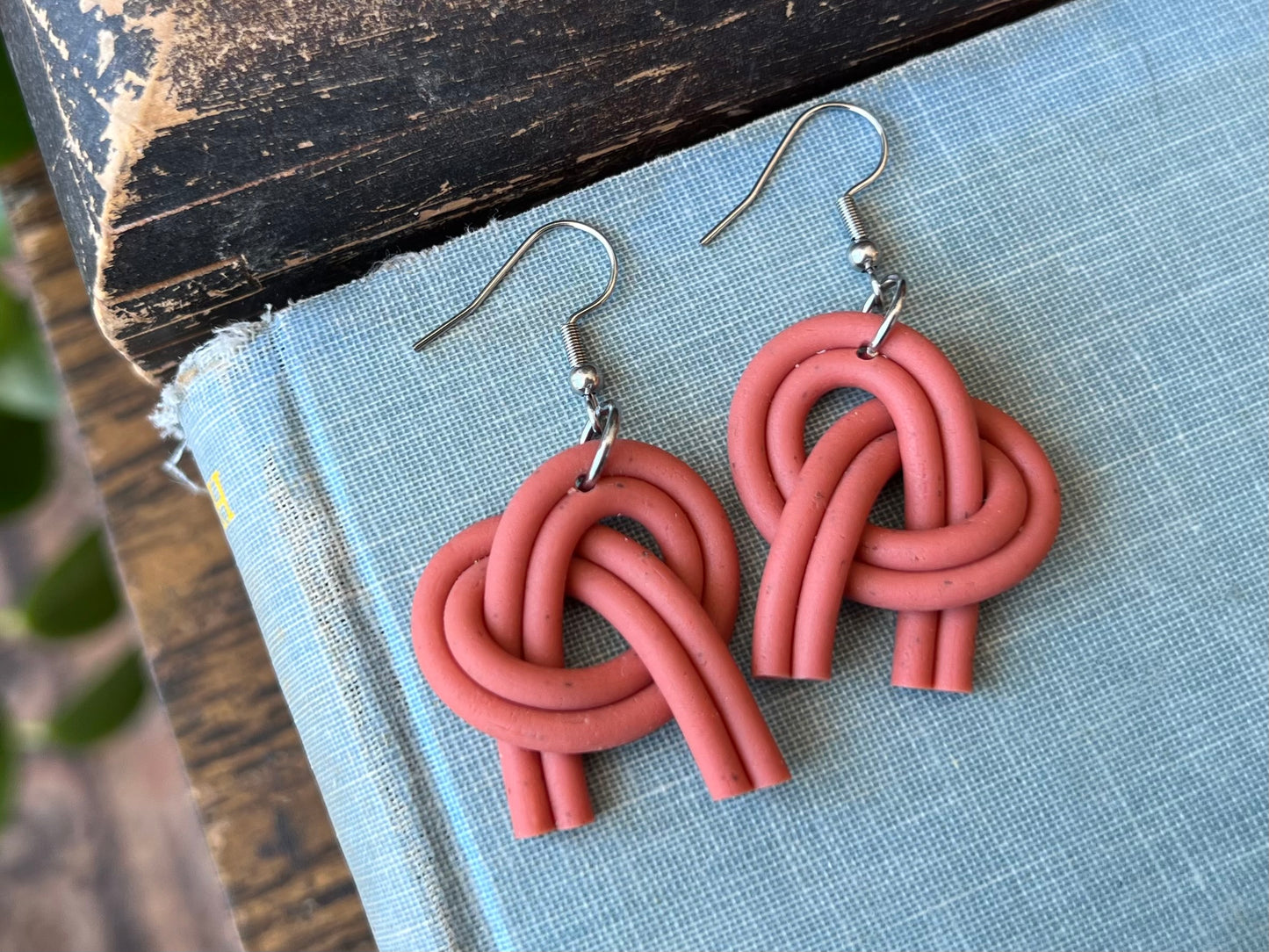 Knot Earrings - Rust