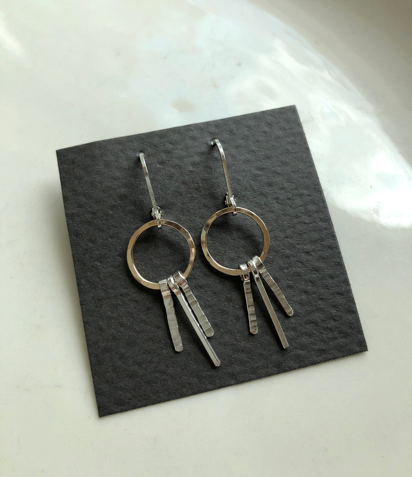 Two-Tone Fringe Earrings