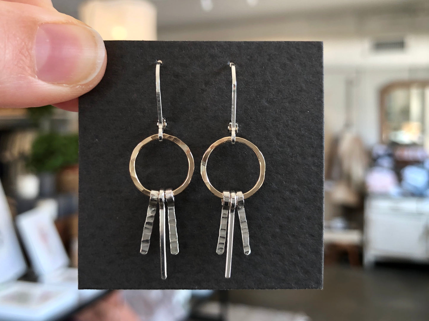 Two-Tone Fringe Earrings