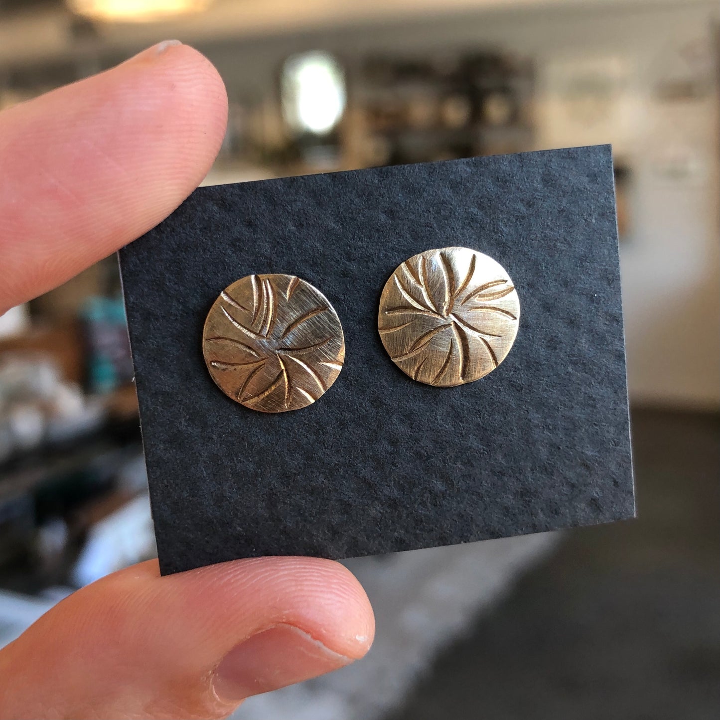 Disc Post Earrings