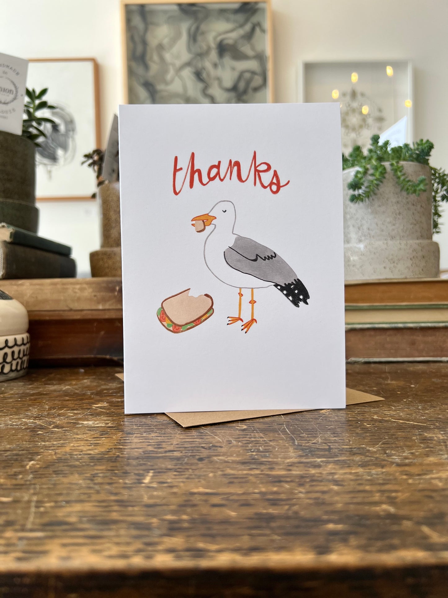 Seagull Thank You Card