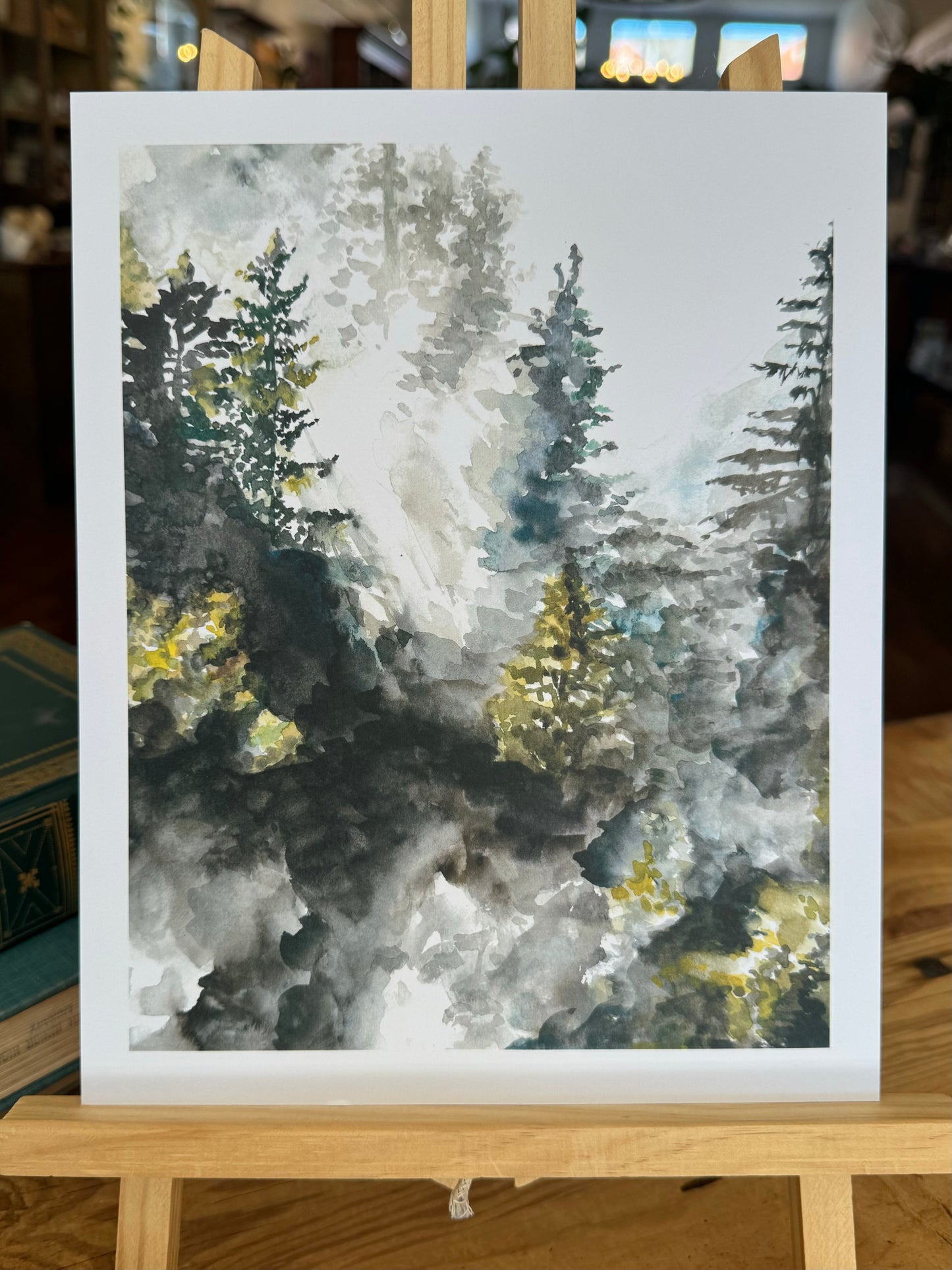 "Watercolor Forest Mist" - Print