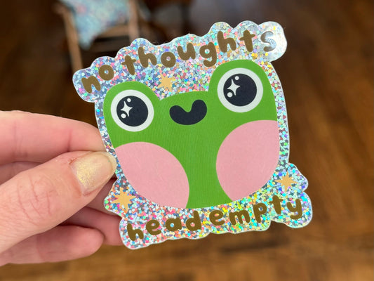 Head Empty Frog Sticker