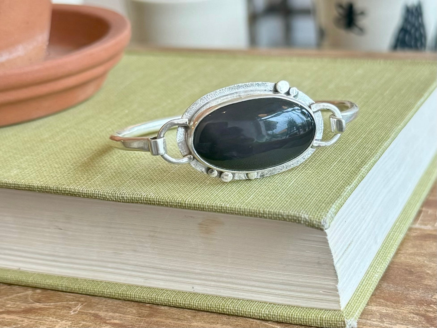 Rainbow Obsidian Tension Bracelet