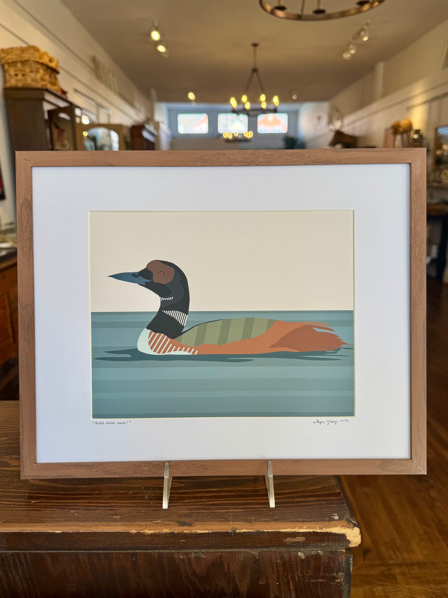 "Duck Duck Loon!" - Framed Print