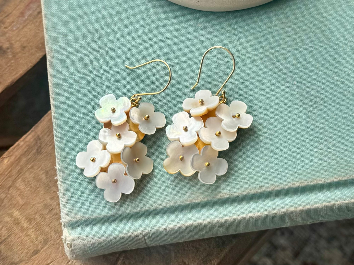 Mother of Pearl Cascade Earrings