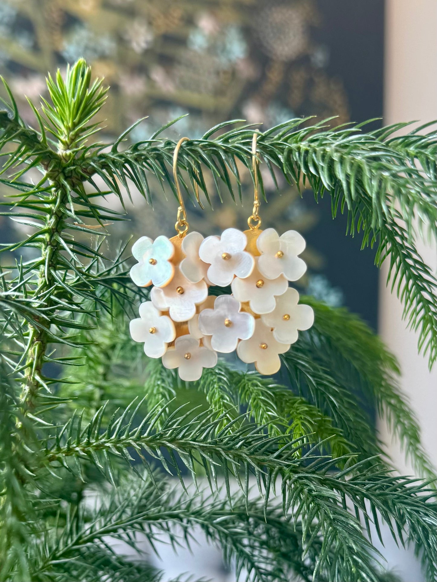 Mother of Pearl Cascade Earrings