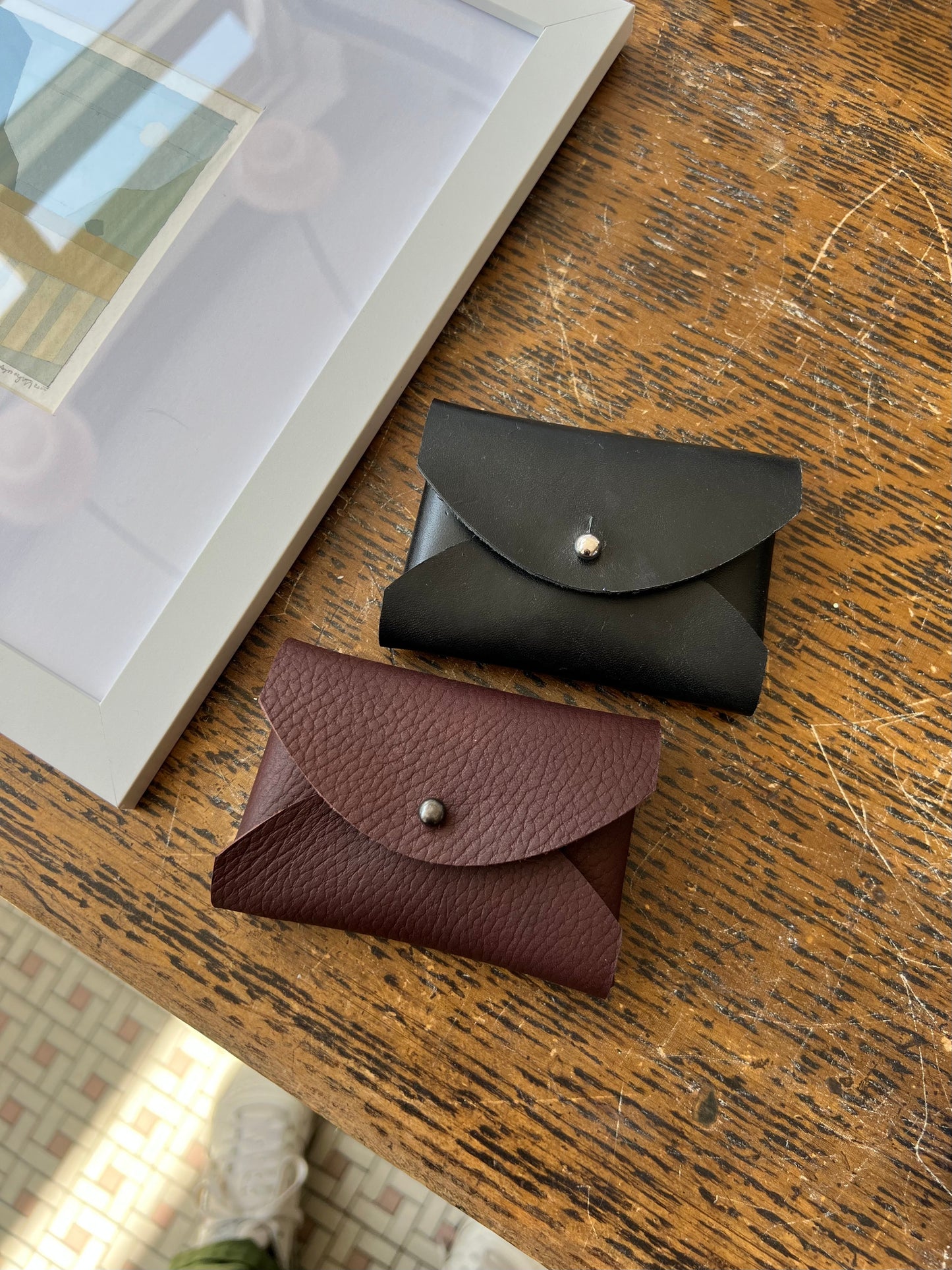 Leather Envelope Wallet - Brown