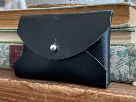 Leather Envelope Wallet - Black