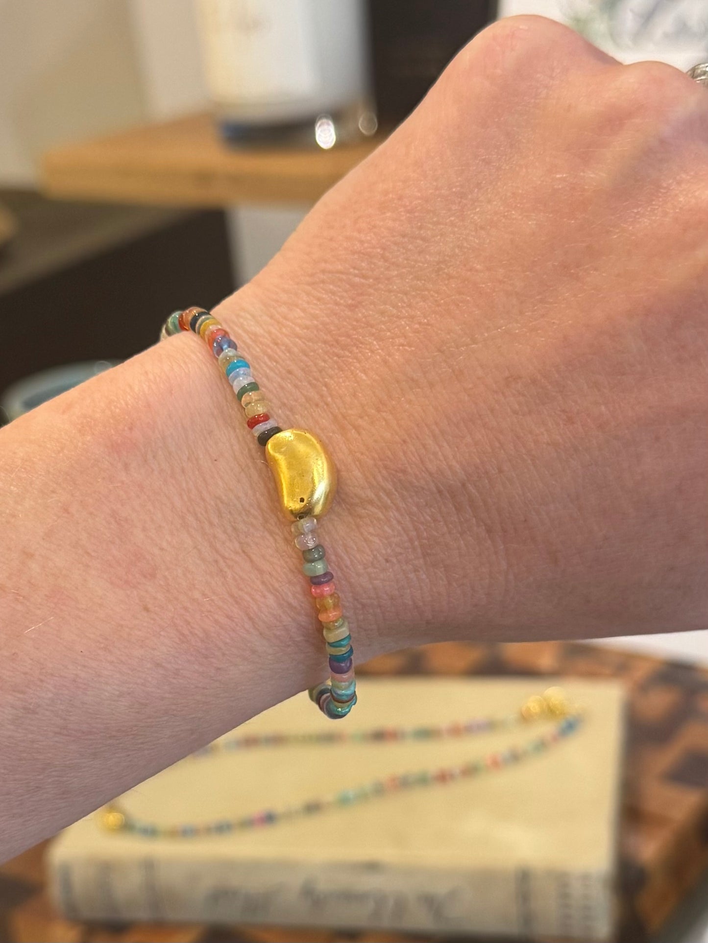 Opal Bead Bracelet
