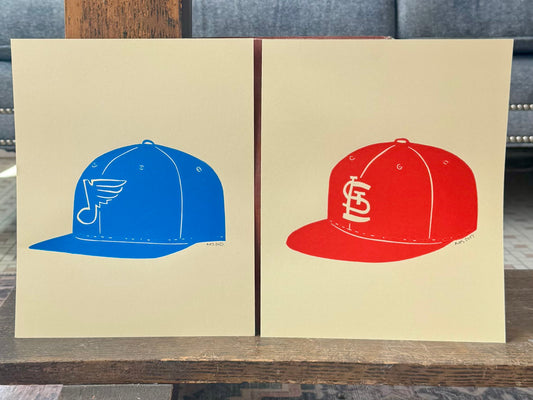 "St. Louis Sports Hat Duo" - Original Work