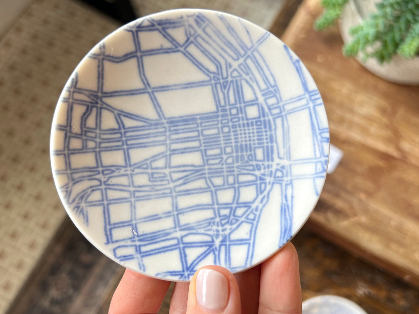 Porcelain Map Dish