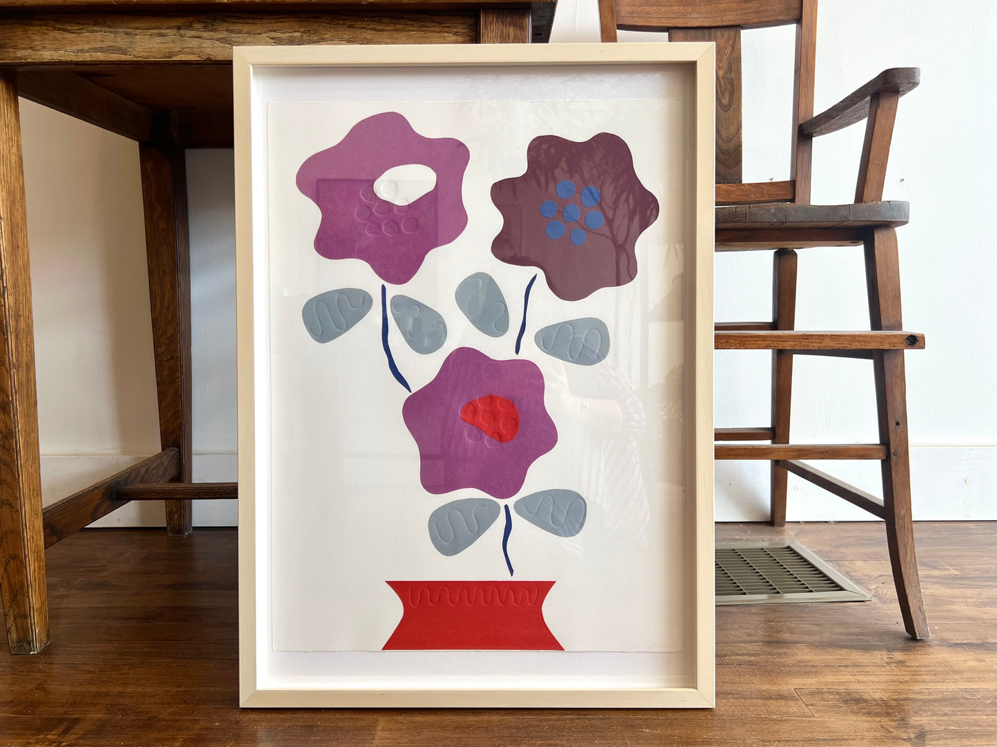 "Flowers Chine Collé" - Original Work