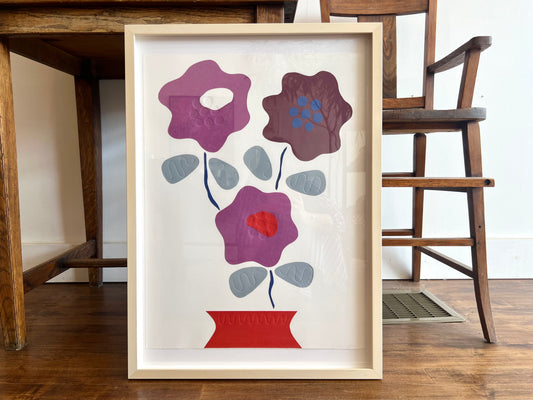 "Flowers Chine Collé" - Original Work