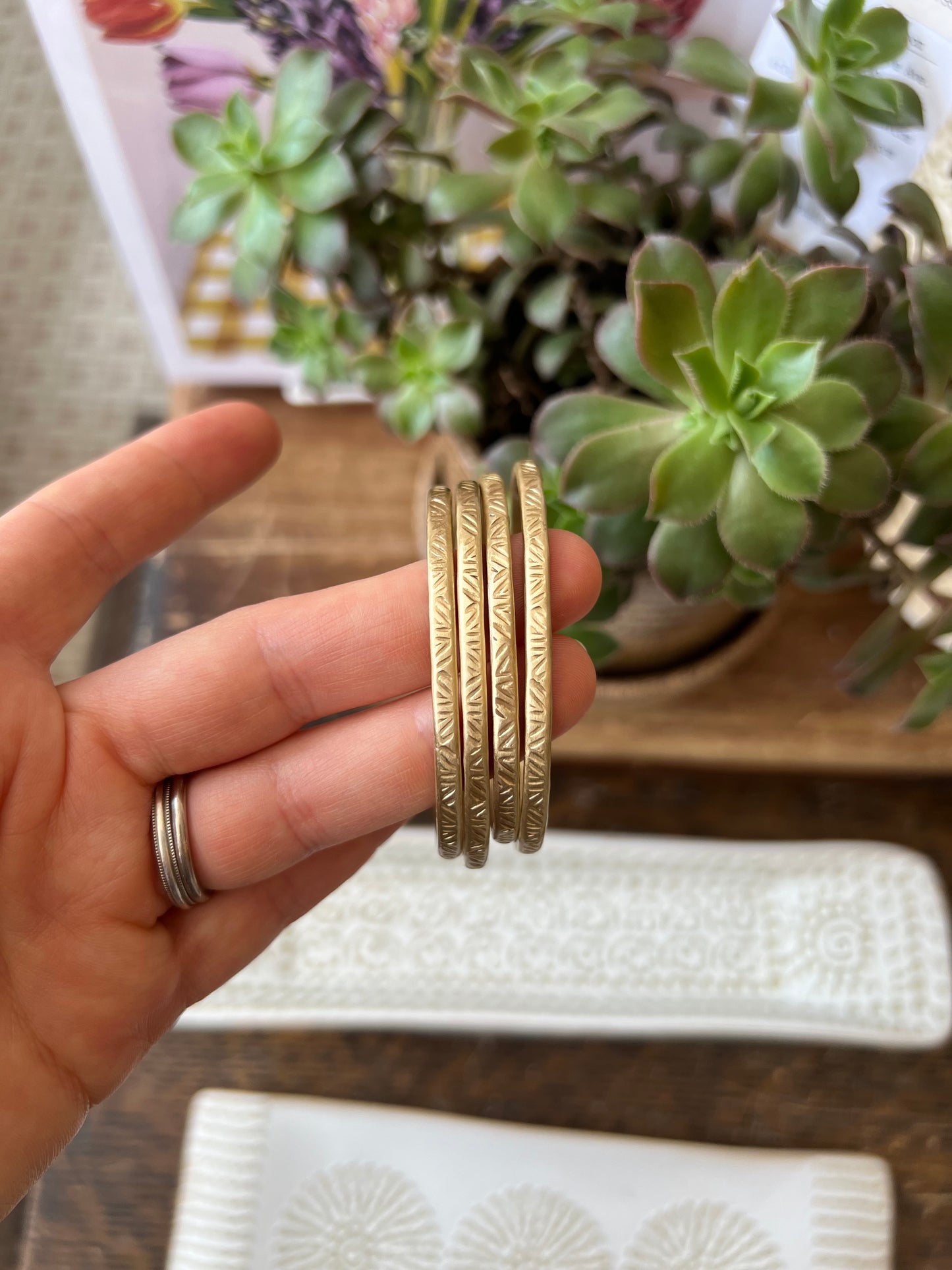 Stamped Brass Cuff