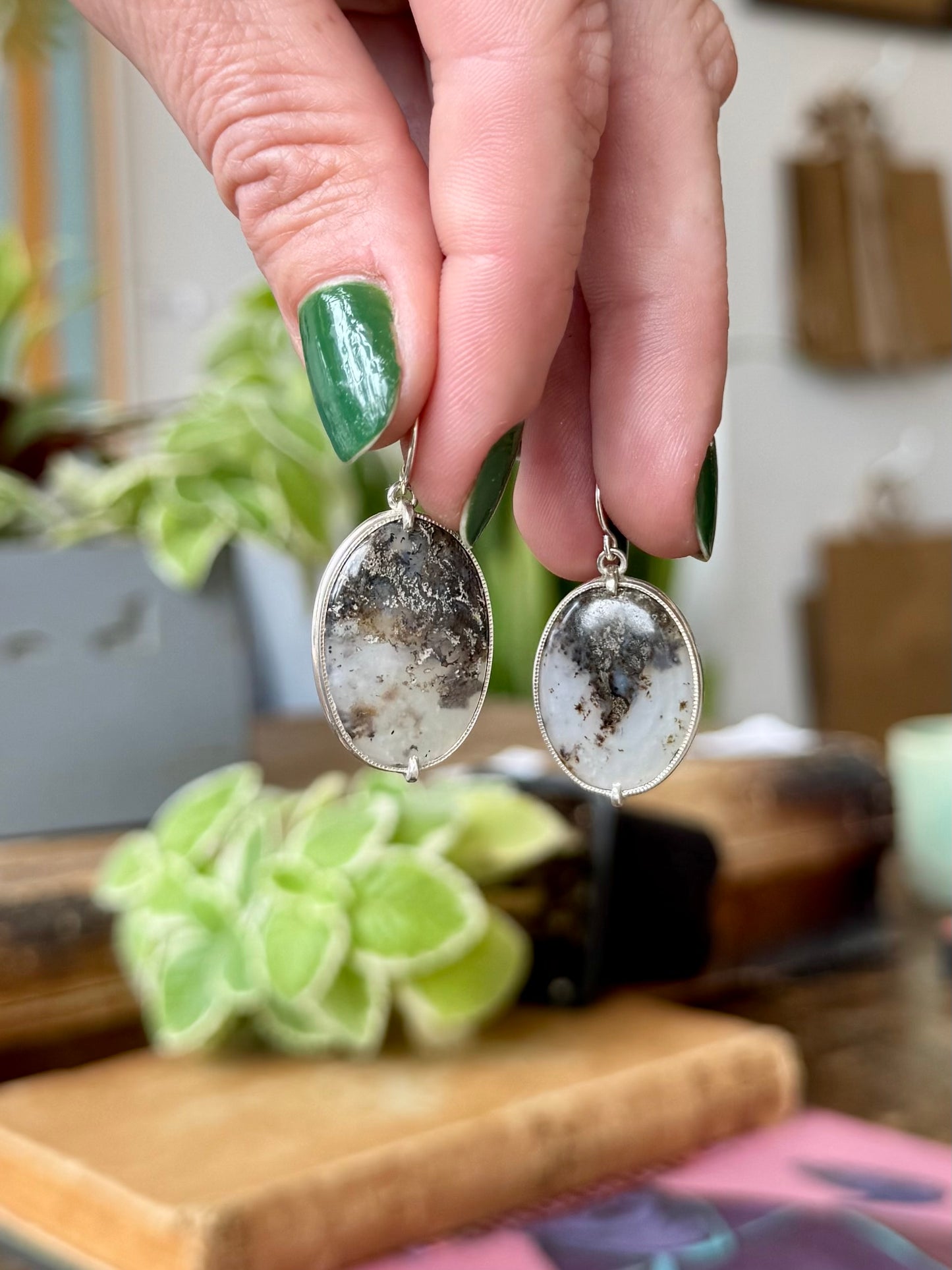 Plume Agate Drops