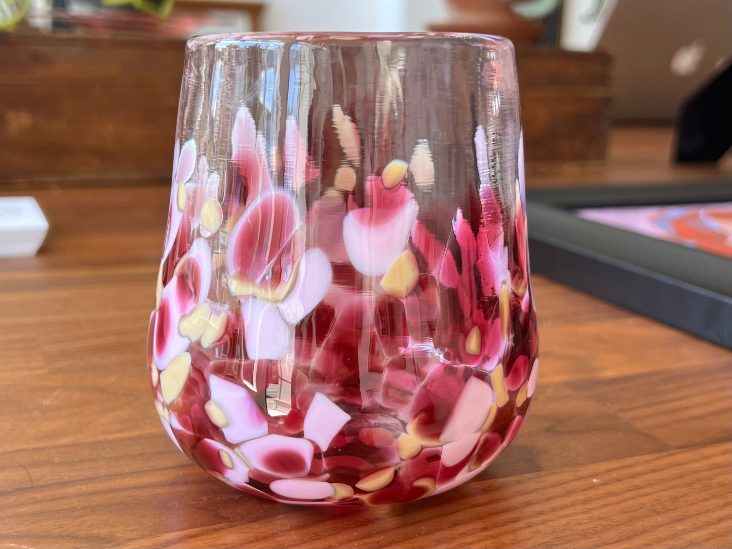 Stemless Wine Glass - Pink