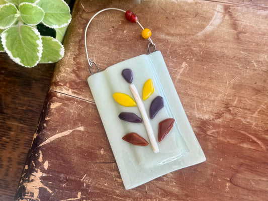 Fused Glass Bud Vase