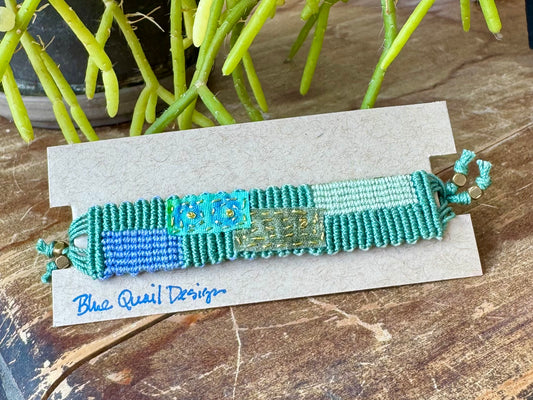 Boho Knotted Bracelet - Dark Sage