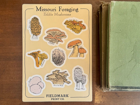 Missouri Foraging: Edible Mushrooms Sticker Sheet