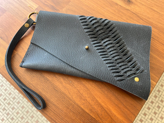 Woven Wristlet - Navy